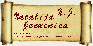 Natalija Ječmenica vizit kartica